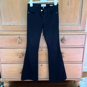 Black, Frame, Forever Karlie, bell bottom jeans, size 24